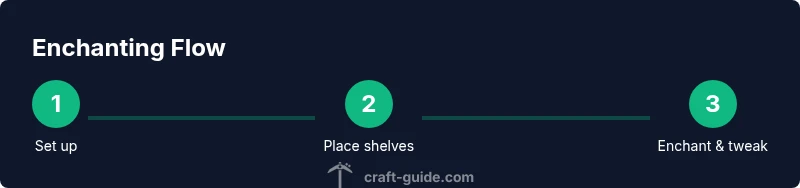 Diagram showing three-step process for enchanting tables