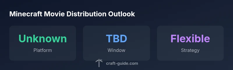 Infographic showing potential Minecraft movie distribution paths