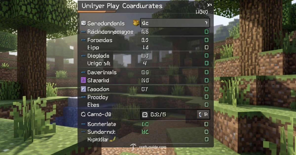 Coordinate View - Craft Guide