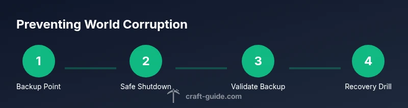 Process diagram showing backup, shutdown, validation, and recovery steps