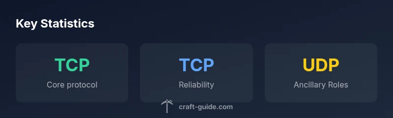 Infographic comparing TCP and UDP roles in Minecraft networking