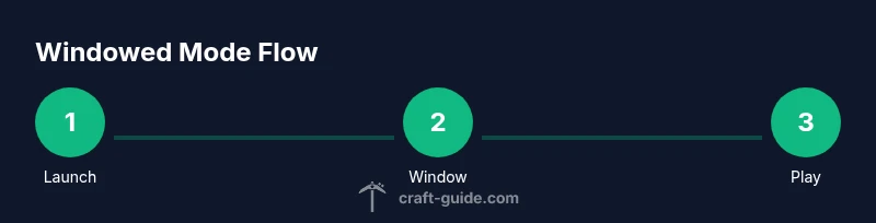 Infographic showing steps: Launch, Window, Play